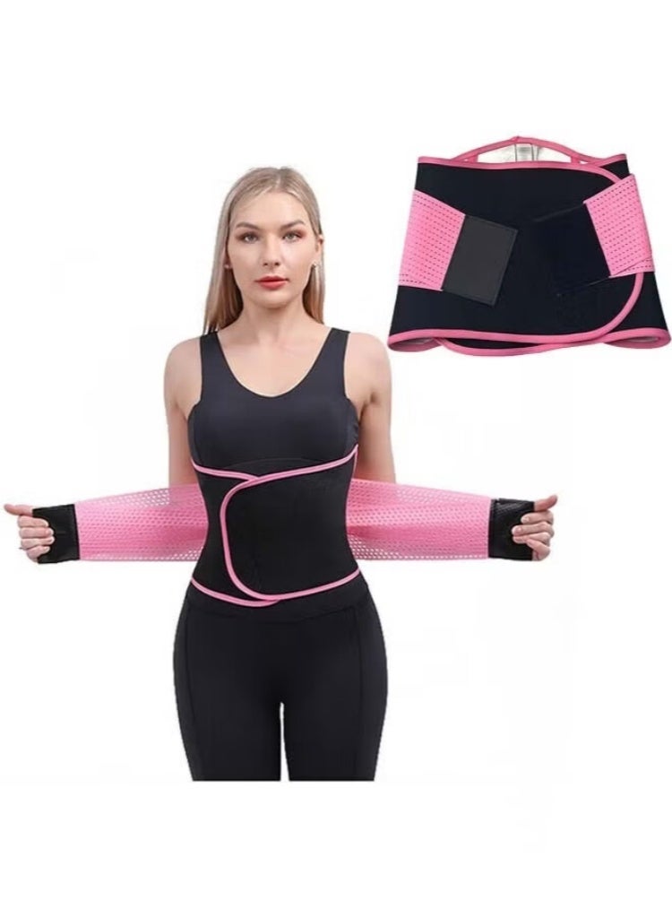 أجريون حزام مدرب الخصر للنساء، حزام مشد رياضي، حزام تنحيف الخصر ساونا مشد بطن عرق حزام مشد رياضي، حزام تمرين بأشرطة قابلة للتعديل، حزام مشكل الجسم المنحف. - Image 1